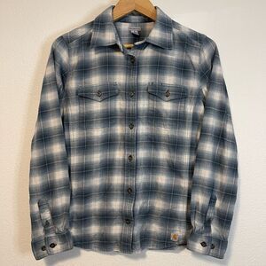 Carhartt Plaid Button Down Shirt Size Medium